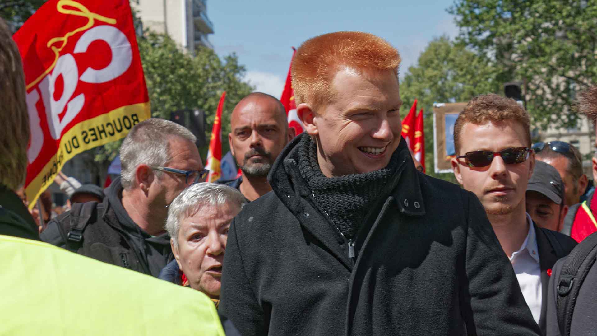 Manifestation des gilets jaunes le 27 Avril 2019, Adrien QUATTENENS de la France Insoumise 